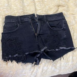 American eagle black shorts